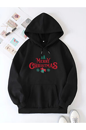 Merry Chrıstmas Sweatshirt - Hodie - Siyah
