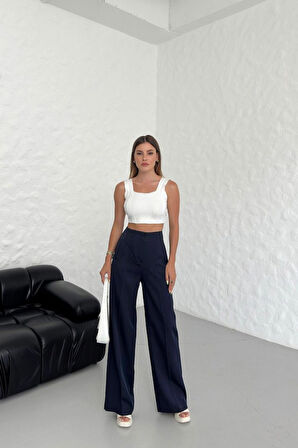 Yüksek Bel Pensli̇ Palazzo Pantolon