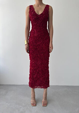 Kren Gül Detaylı Elbise