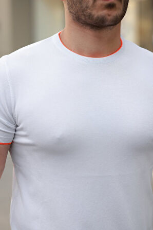 Erkek Bisiklet Yaka Kısa Kollu Tişört