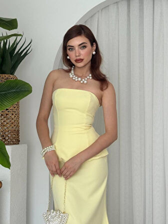 Spas Straplez Elbise