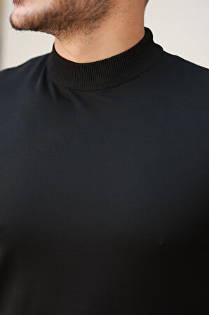 Erkek Yarım Balıkçı Yaka Kısa Kollu Tişört