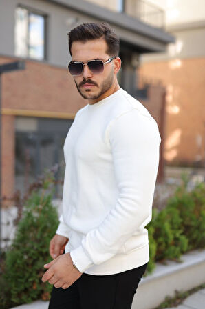 Erkek Üç İplik Şardonlu Sweatshirt