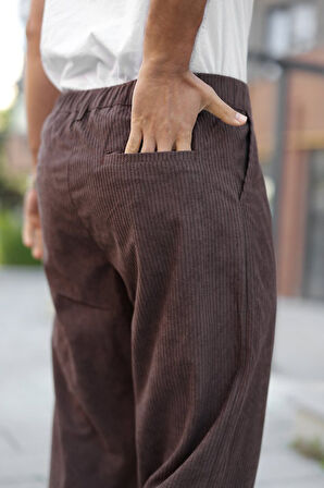 Erkek Kadife Baggy Pantolon