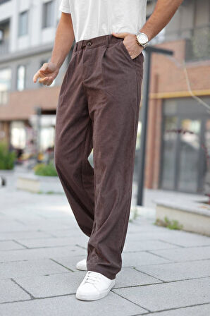 Erkek Kadife Baggy Pantolon