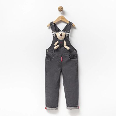 Jolbaby Ayıcıklı Kot Bahçıvan Salopet Unisex Çocuk Tulum