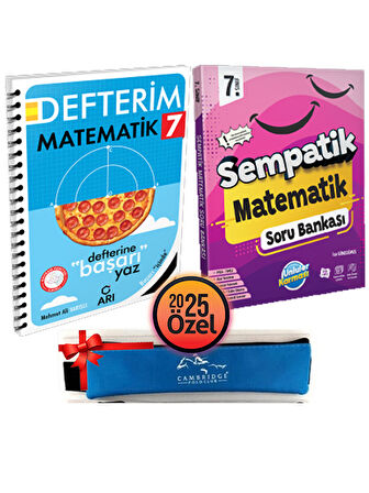 Ünlüler Karması 7. Sınıf Sempatik Matematik Soru ve Arı Matematik Defterim +Kalemlik 2 Kitap Set