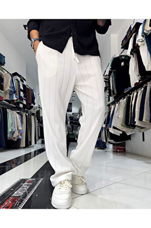 Fitil Desenli Jakarlı Erkek Baggy Jogger