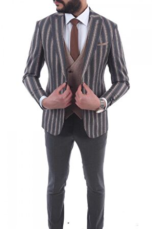 kombinli slimfit  Yelekli Takım Elbise