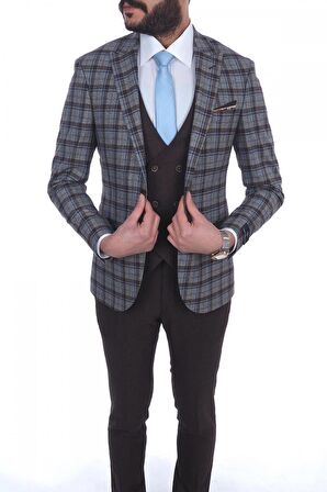 kombinli slimfit  Yelekli Takım Elbise