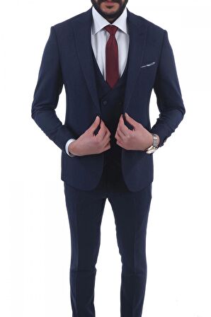 Jan Carlucci Slimfit Yelekli Drop 6 Takım