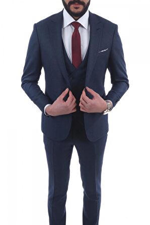 Jan Carlucci Slimfit Yelekli Drop 6 Takım