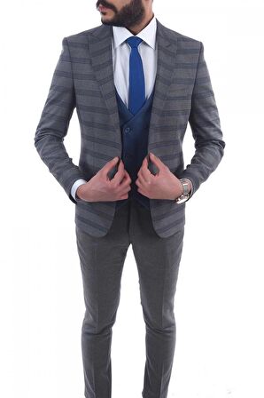 Fonte Falcao Slimfit Kombinli Drop 6 Takım-Gri