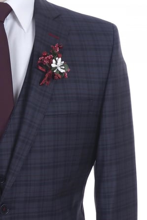 Jan Carlucci  Yünlü Slimfit Yelekli Drop 6 Takım