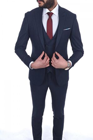 Jan Carlucci Slimfit Yelekli Drop 6 Takım