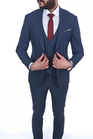 Jan Carlucci Slimfit Yelekli Drop 6 Takım