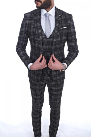 Jan Carlucci Slimfit Yelekli Drop 6 Takım