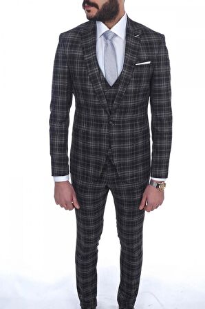 Jan Carlucci Slimfit Yelekli Drop 6 Takım