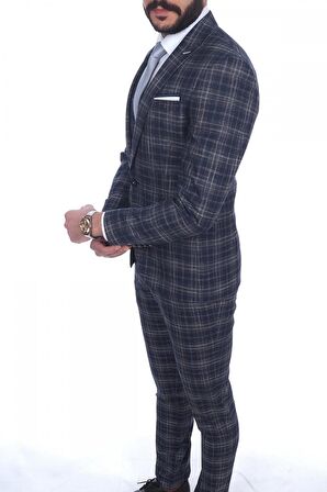 Jan Carlucci Slimfit Yelekli Drop 6 Takım