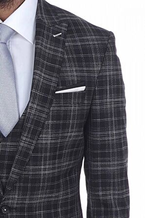 Jan Carlucci Slimfit Yelekli Drop 6 Takım