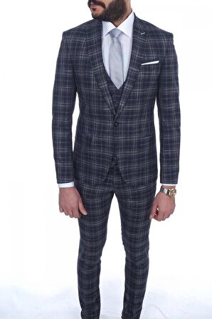 Jan Carlucci Slimfit Yelekli Drop 6 Takım