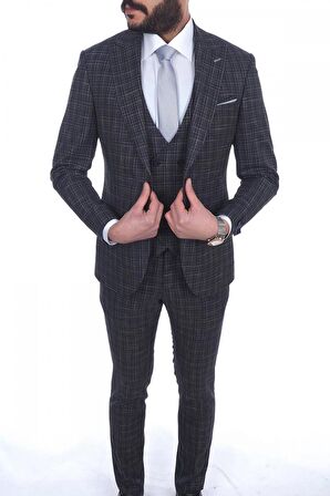 Jan Carlucci Slimfit Yelekli Drop 6 Takım