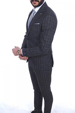 Jan Carlucci Slimfit Yelekli Drop 6 Takım