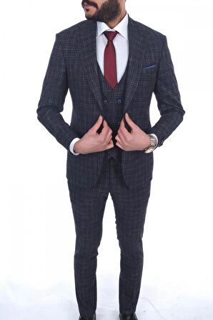 Jan Carlucci Slimfit Yelekli Drop 6 Takım