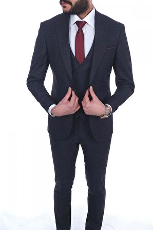 Jan Carlucci Slimfit Yelekli Drop 6 Takım