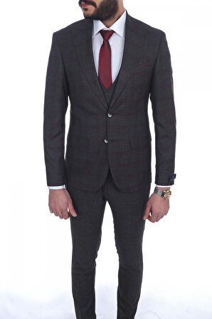 Jan Carlucci Slimfit Yelekli Drop 6 Takım