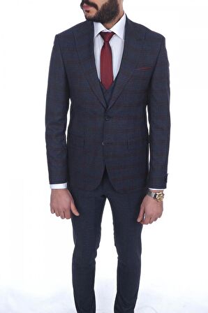 Jan Carlucci Slimfit Yelekli Drop 6 Takım