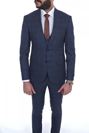 Jan Carlucci Slimfit Yelekli Drop 6 Takım