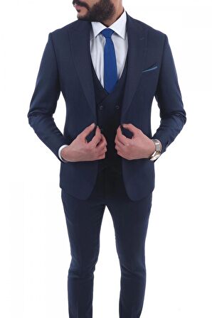Jan Carlucci Slimfit Yelekli Drop 6 Takım