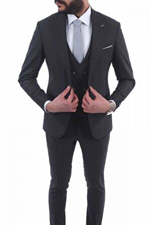 Jan Carlucci Slimfit Yelekli Drop 6 Takım