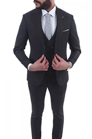 Jan Carlucci Slimfit Yelekli Drop 6 Takım