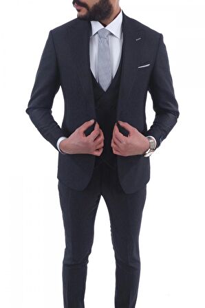 Jan Carlucci Slimfit Yelekli Drop 6 Takım