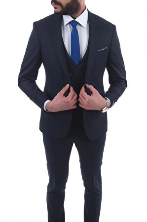 Jan Carlucci Slimfit Yelekli Drop 6 Takım