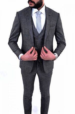 Jan Carlucci Slimfit Yelekli Drop 6 Takım