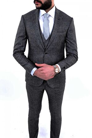 Jan Carlucci Slimfit Yelekli Drop 6 Takım