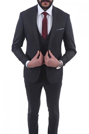 Jan Carlucci Slimfit Yelekli Drop 6 Takım