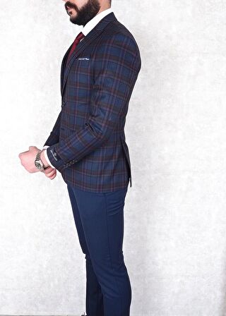 Jan Carlucci Yünlü Slimfit Yelekli Drop 6 Takım