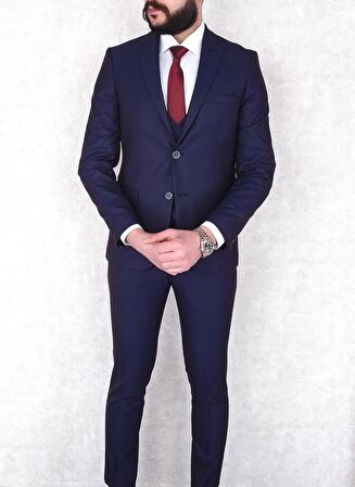 Fonte Falcao Slimfit Yelekli Drop 6 Takım- Mor