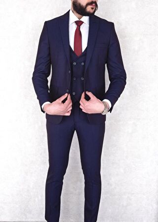 Fonte Falcao Slimfit Yelekli Drop 6 Takım- Mor