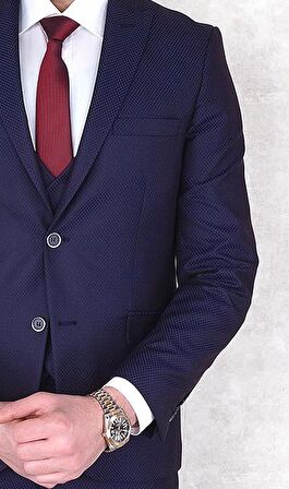 Fonte Falcao Slimfit Yelekli Drop 6 Takım- Mor