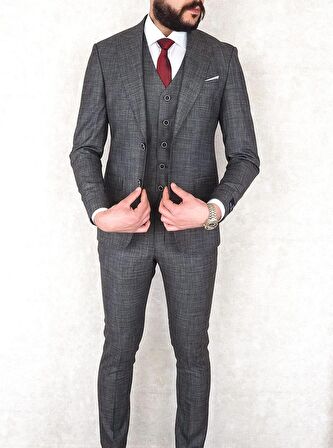 Jan Carlucci Slimfit Yelekli Drop 6 Takım