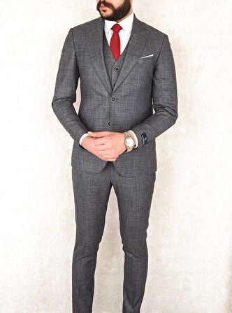 Jan Carlucci Slimfit Yelekli Drop 6 Takım