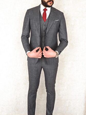 Jan Carlucci Slimfit Yelekli Drop 6 Takım