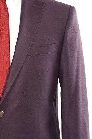 Jan Carlucci Yünlü Filanel Yünsa Drop 6 Blazer Ceket-bordo
