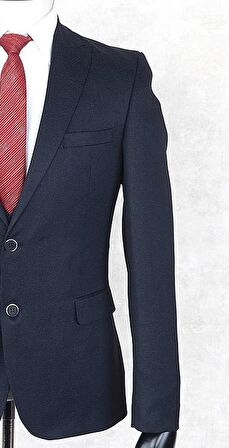Fonte Falcao Slimfit Yelekli Drop 6 Takım-Lacivert