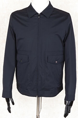 Jan Carlucci Slimfit Lacivert Yazlık İnce Mont 